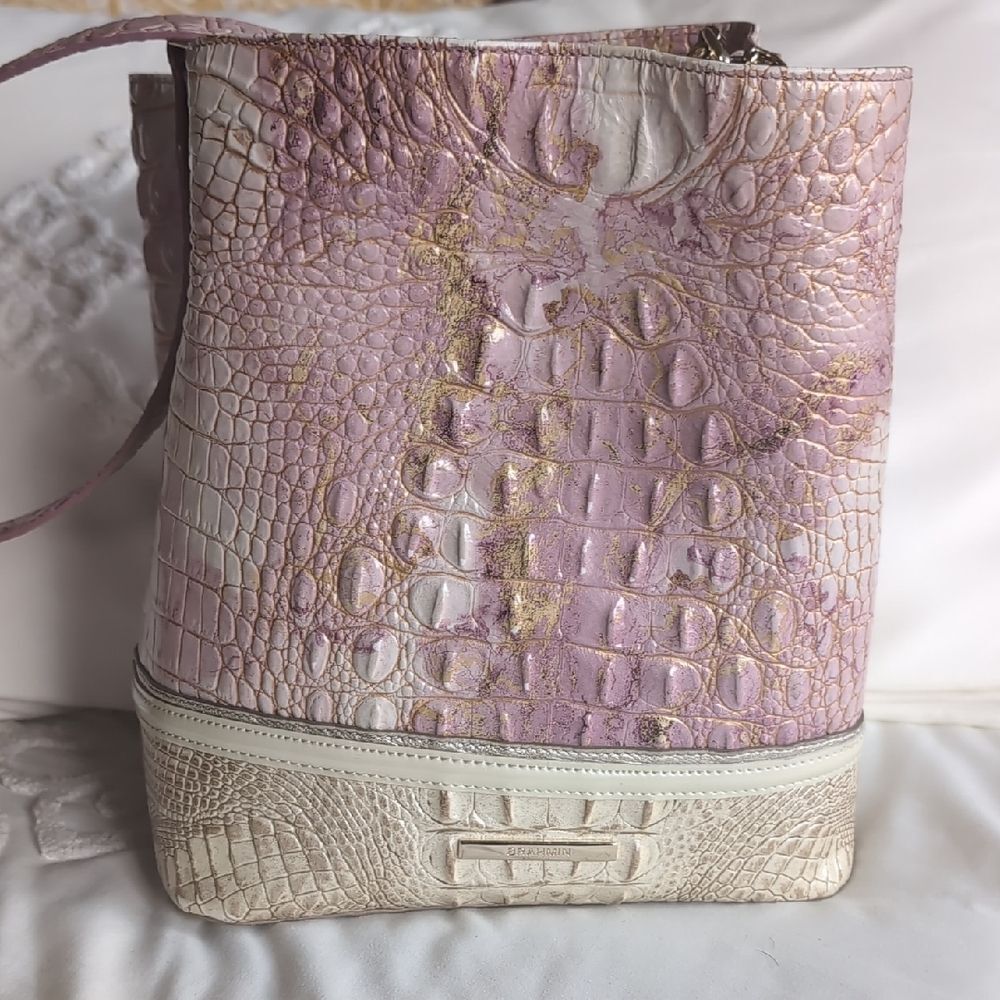 BRAHMIN  Bucket Bag🩷 -Amelia Lilac Whimsey Shoulder Bucket Bag